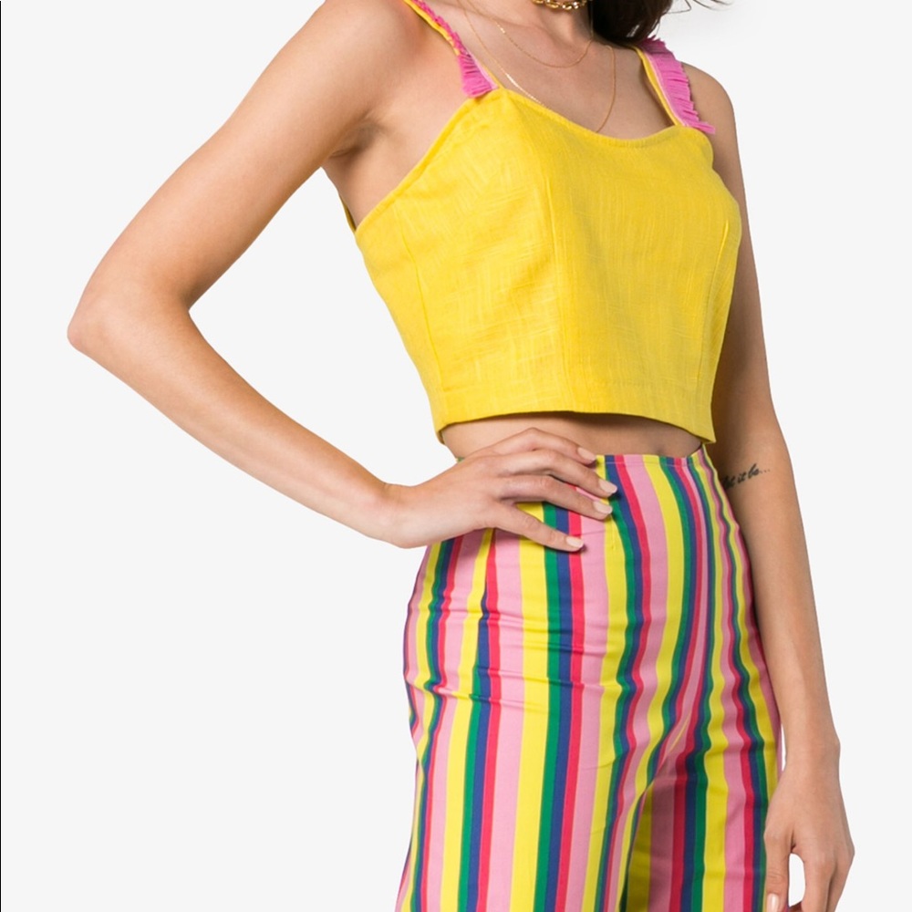 Staud Yellow Coco crop top